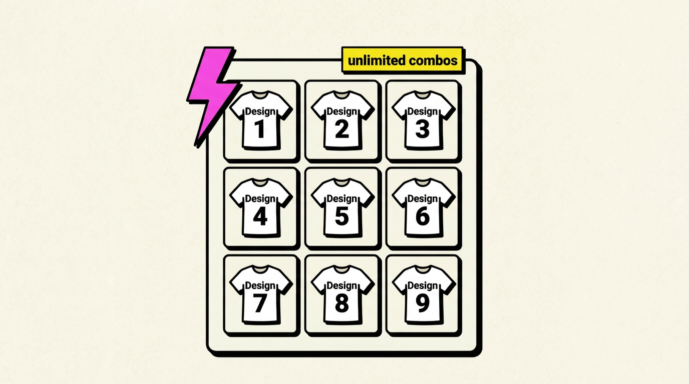 Step 2: App auto-combines all combinations