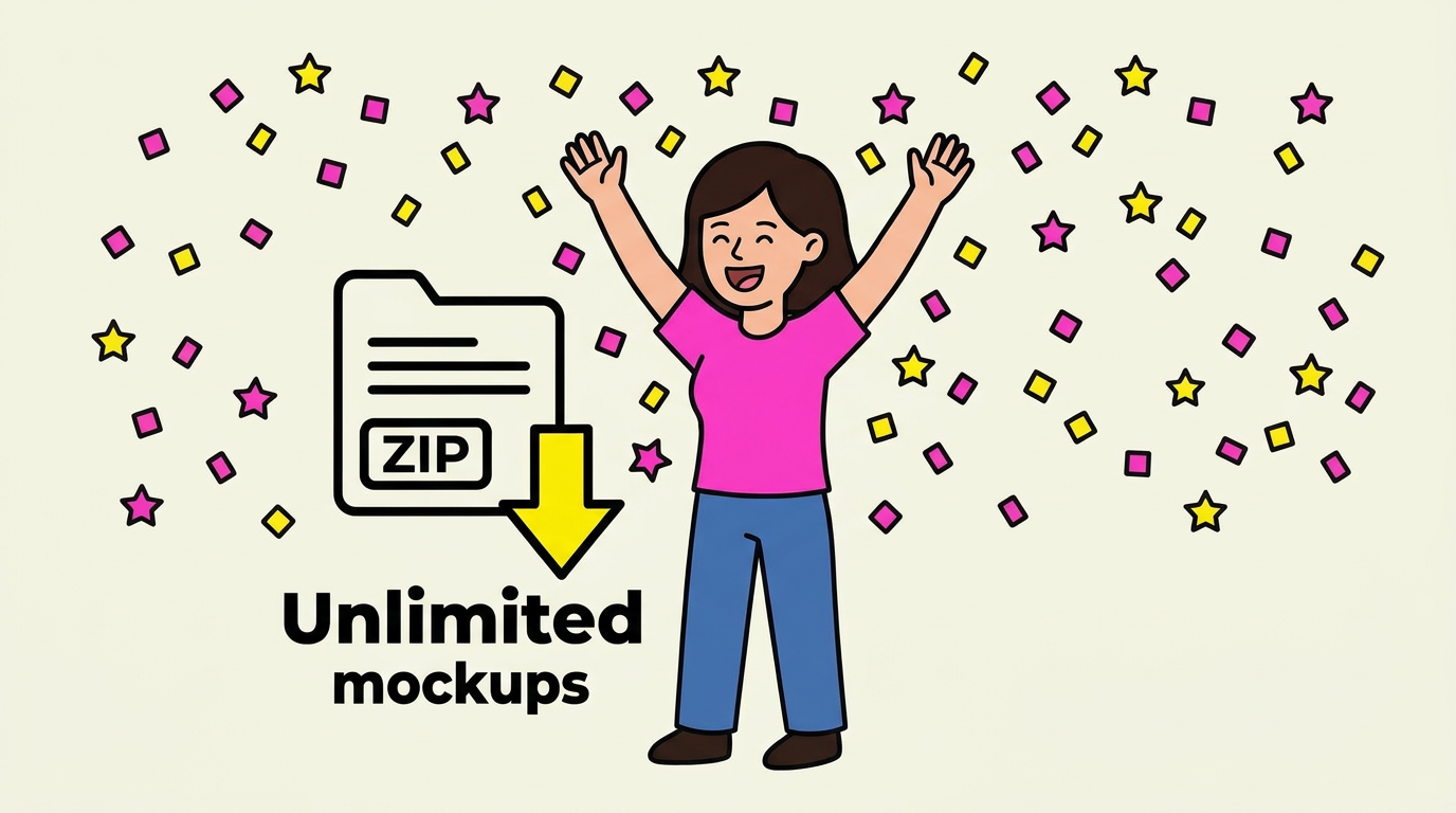 Step 3: Download all mockups as a ZIP